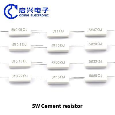 Qualité Résistant à enroulement par fil de haute puissance 5W 10W 20W 100W 47 50 100 ohms Résistant en ciment céramique usine