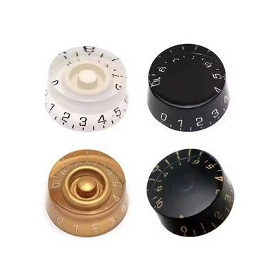Qualité Puits de commande du potentiomètre en alliage d'aluminium argenté Volume Audio Guitare électrique basse vis de type 25 x 15,5 mm (dh) usine