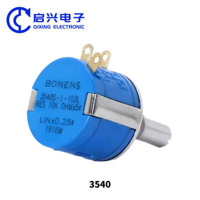 Qualité Potentiomètre d'enroulement multitours 3W 1K 2K2 3K3 4K7 10K 15K 22K 47K 10 tours WXD4 23 usine