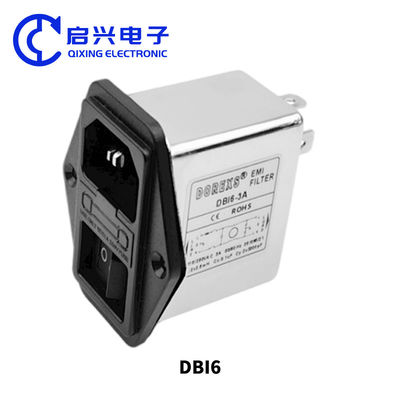 Filtre EMI DBI6 Filtre de bruit des lignes d'alimentation AC 6A avec prise IEC