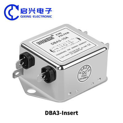 DBA3 Filtre EMI d'insertion 220V 1A 3A 6A Filtre électrique universel en série à phase unique