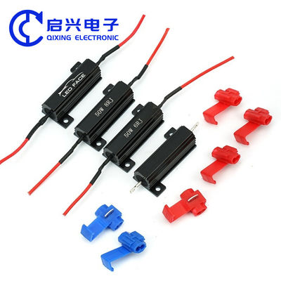 Résistant à la fermeture de fil 50W en aluminium noir pour lampes LED de voiture