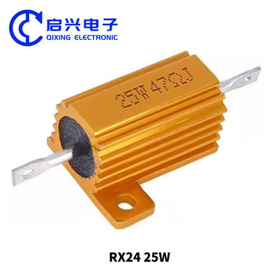 RX24 Résistant en aluminium en or 25w 47 ohm