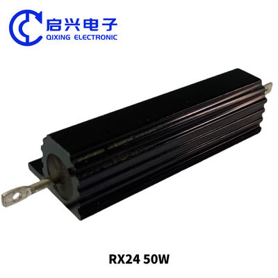 RX24 Résistant à freinage à plaque de fil 50W en aluminium noir