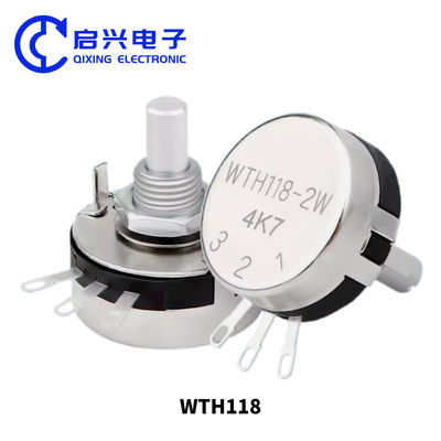 WTH118-2W 100k potentiomètre à double bande avec commutateur à carbone à rotation linéaire variable