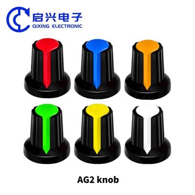 AG2 Bouton de potentiomètre en plastique 15X17MM WH148 Bouton de diamètre 6 mm Cap