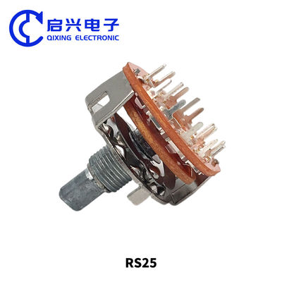 2pcs RS25 Commutateur à bande rotative 2 pôles 6 position DC30V 0,3A