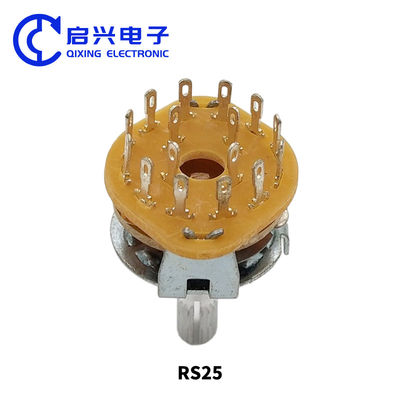 Commutateurs rotatifs 5Pin 1P4T 1 pôle 4 Sélecteur de position Commutateur 2Pcs RS25 1*4