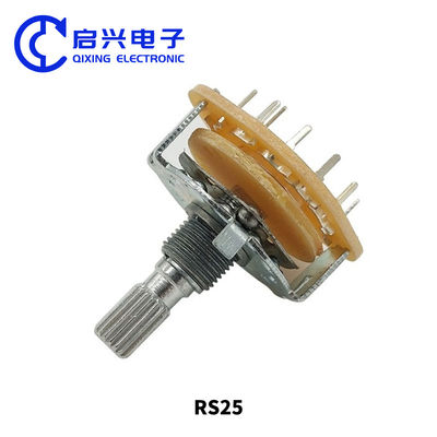 RS25 Potentiomètre industriel Commutateurs rotatifs 2 pôles 4 position