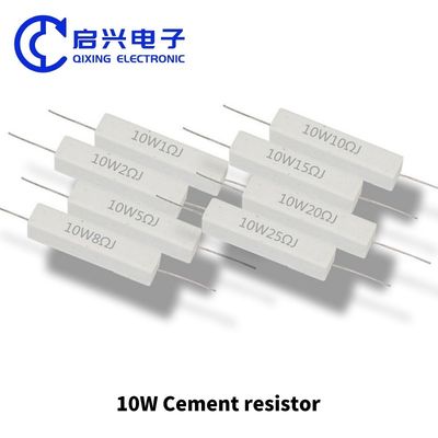 Résistant à enroulement par fil de haute puissance 5W 10W 20W 100W 47 50 100 ohms Résistant en ciment céramique