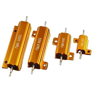 RX24 Or Aluminium Encastré 10W 25W 50W 100W 200W Tolérance de 5% Résistance du résisteur 100 ohms