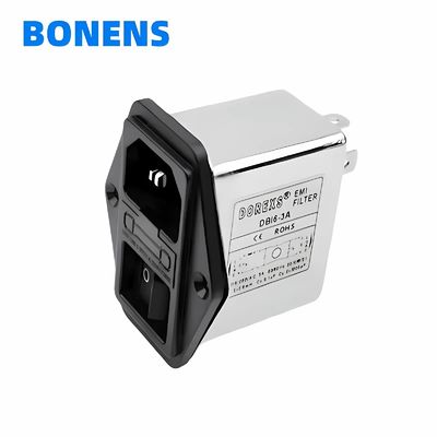 Filtre de bruit Dbi6 Emc Emi avec fusible et commutateur 220v Filtre à faible débit Filtre de bruit largement utilisé 1a 3a 6a 10a