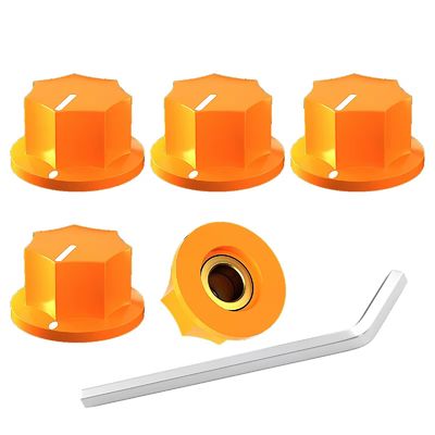 MXR style bouton à flûte Guitare pédale bouton boulonné Arbre 6.35 mm Arbre trou de diamètre potentiomètre O.D.20 mm Accès électronique