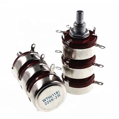 WTH118 Potentiomètre triple potentiomètre à film de carbone 220K 2W