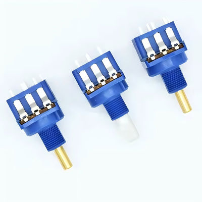 Série WH116AK Dimmer potentiomètre à double commande B500K à 5 broches avec interrupteur rotatif longueur de la poignée de l'arbre à moitié 16 mm