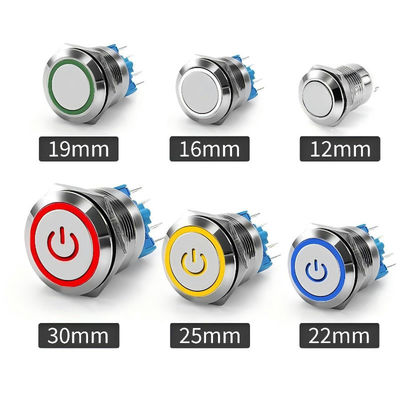 Commutateur à LED 12V électronique léger Commutateur à bouton Spdt Bouton S