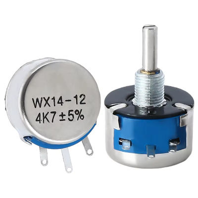 WX14-12 Potentiomètre à fermeture de fil à tour unique 3W sans verrouillage 470 Ohms 1K 2K2 4K7 10K pour les applications industrielles