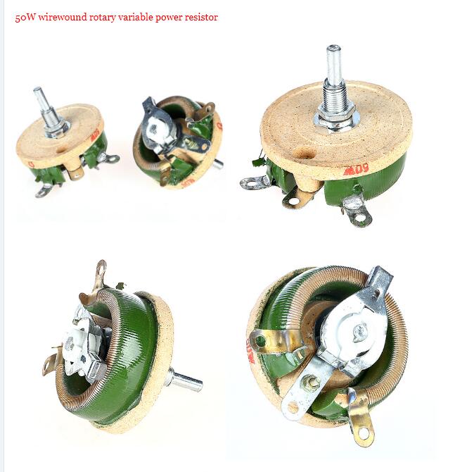 Potentiom&egrave;tre &agrave; haute puissance par c&acirc;blage de rotation Rh&eacute;ostat disque c&eacute;ramique R&eacute;sistant variable 25W 50W BC1-50W BC1 2
