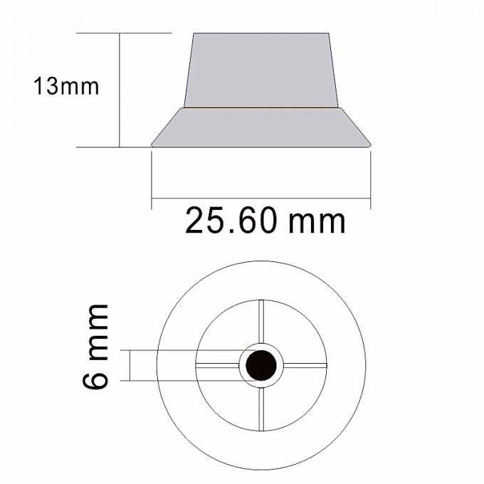 6X18T Bouton de r&eacute;gulation du volume de la guitare &agrave; enroulement 6