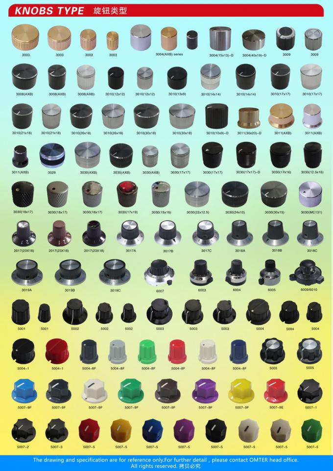 AG1 D Arbre 15X16mm Poign&eacute;es de potentiom&egrave;tre en plastique Divers types d'accessoires &eacute;lectroniques 9