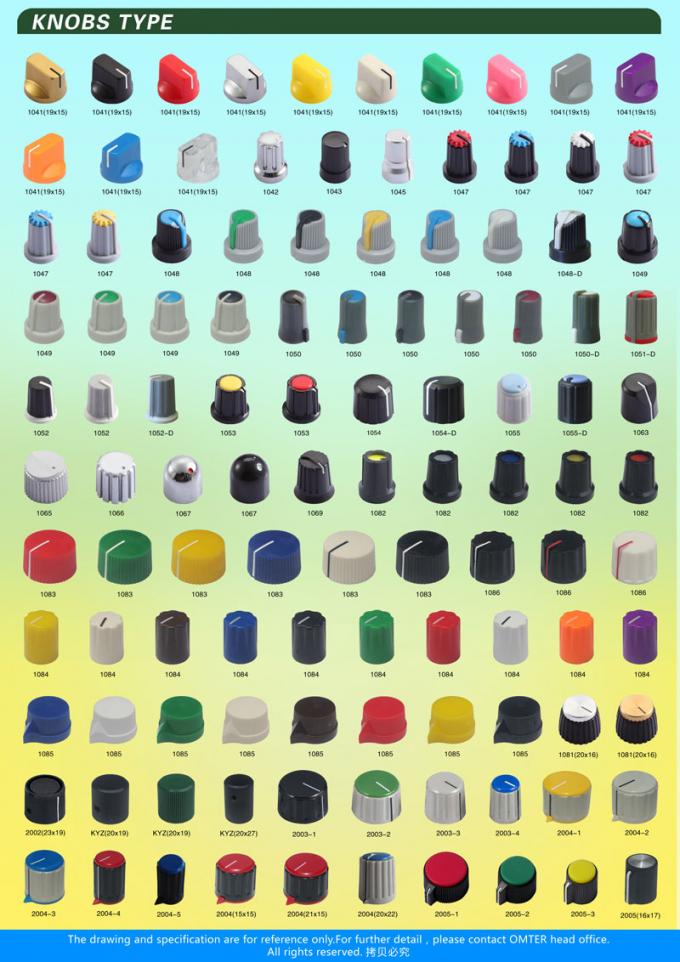 AG1 D Arbre 15X16mm Poign&eacute;es de potentiom&egrave;tre en plastique Divers types d'accessoires &eacute;lectroniques 13