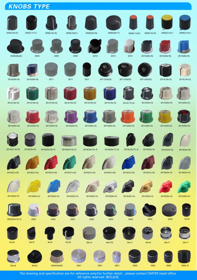 AG1 D Arbre 15X16mm Poign&eacute;es de potentiom&egrave;tre en plastique Divers types d'accessoires &eacute;lectroniques 11