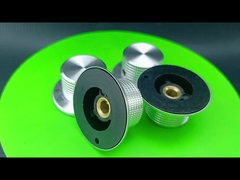 Poignée d'aluminium argentée de 37 mm de diamètre avec le numéro 0-10 trou d'arbre 6.4 mm poignée